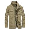 Military Jacket Men High Quality Autumn Winter Outwear Cotton Cargo Multi -Pocket Mid -Long Coats