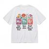 Women's Creative Breathable Classic T-Shirt Periodic Table Mother Floral Tee