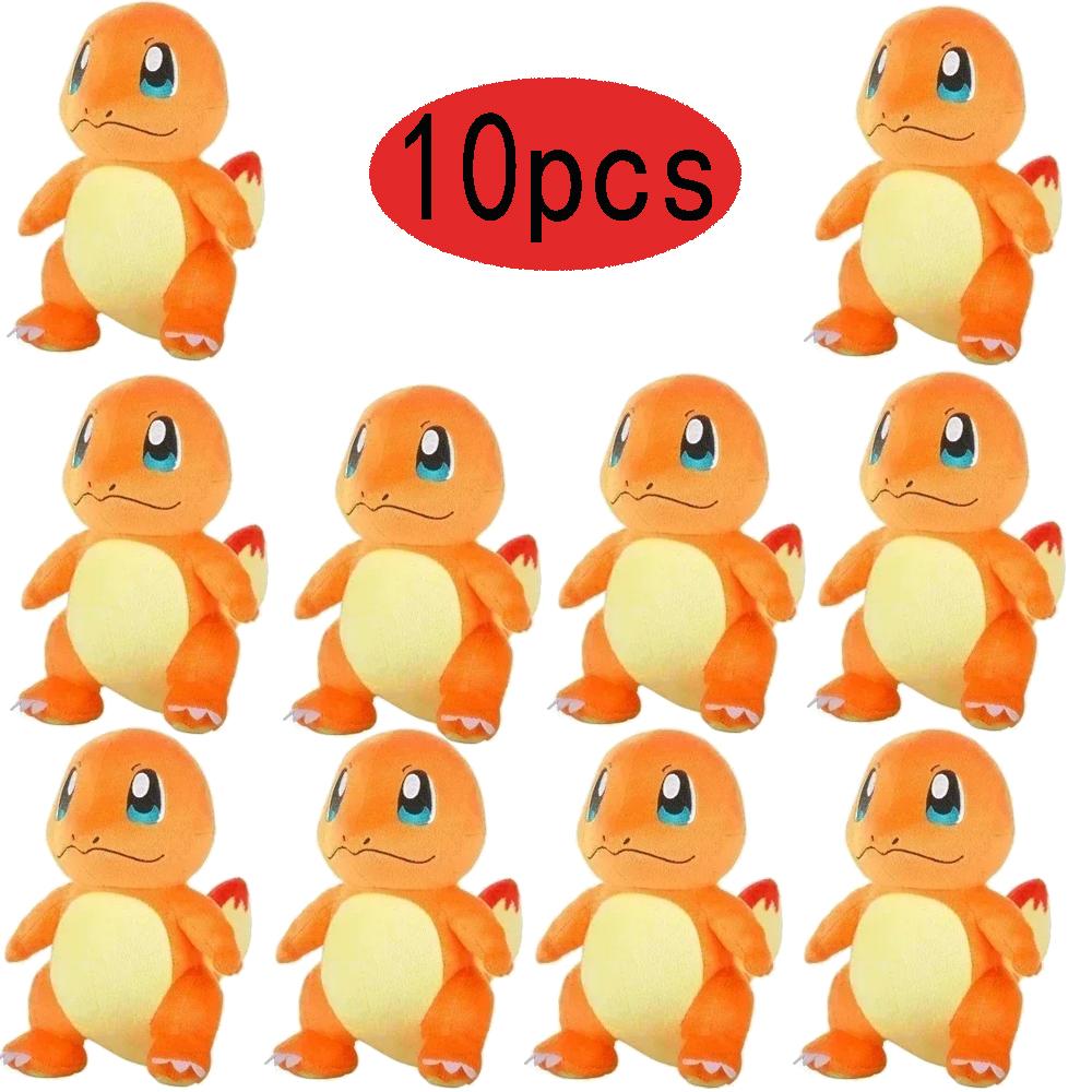 1-10 шт. POKEMON Оригинальная плюшевая игрушка Генгар Пикачу Кавайный Чаризард Настоящая плюшевая кукла Мягкая милая мультяшная Пингвин Игрушки для детей Подарок