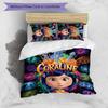 3pcs Coraline pattern bedding set duvet cover set includes duvet cover &pillowcases,perfect all season bedroom decoration&gift