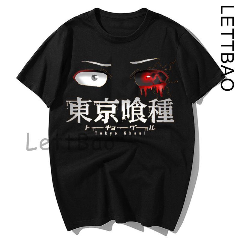 Japanese Anime Tokyo Ghoul T Shirt Men Kawaii Cartoon Kaneki Ken Graphic Fashion Unisex Tshirt