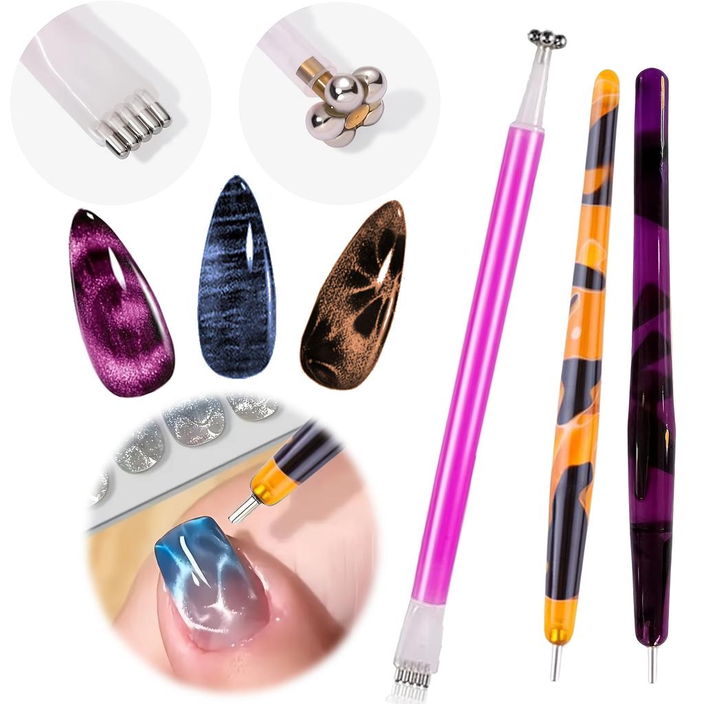 Cat Eye Gel Nail Polish Tool Set, Cat Eye Nail Polish Manicure Tool Set, Nail Magnet Tool, Professional Pen for Nail Salon or DIY