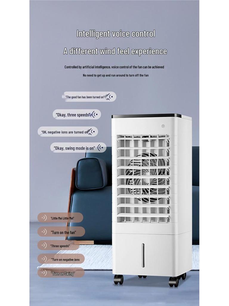 Portable Air Cooler: Powerful Mobile Fan & Small Room AC with Water & Ice Circulation