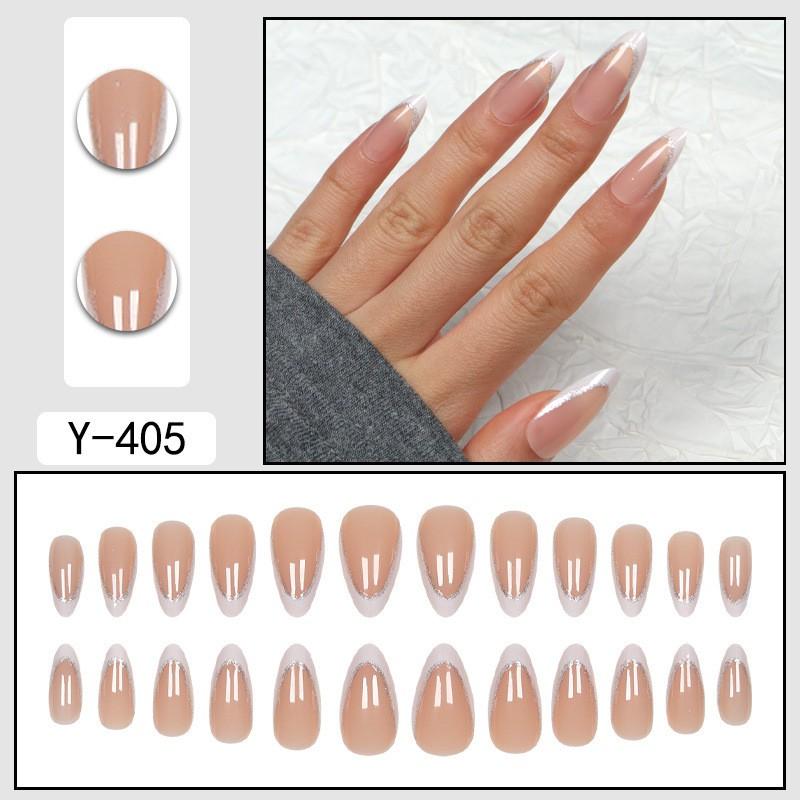 Short Press-On Nails Set With Floral Design Minimalist False Women Wearable Nail Tips In Multiple Colors