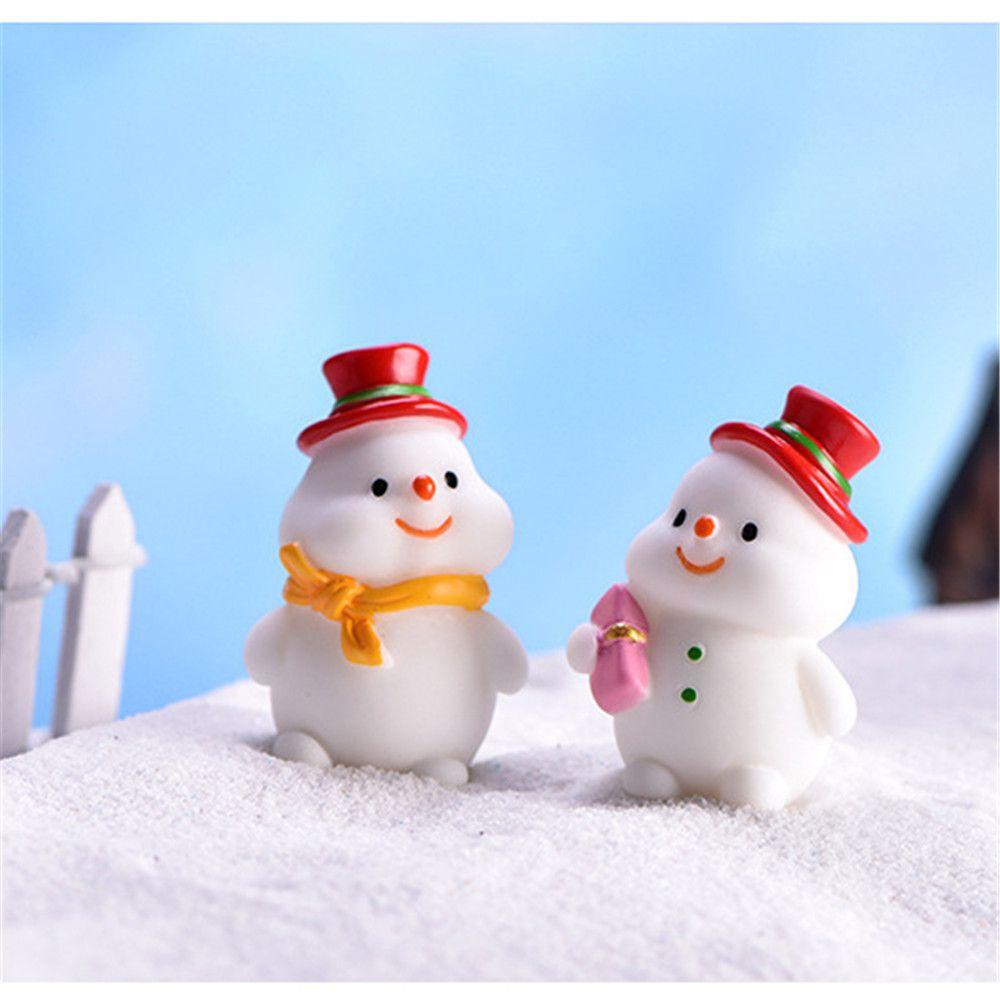 Микропейзаж Декор бонсай Рождественские фигурки Санта-Клауса Миниатюрный снеговик Рождественская елка