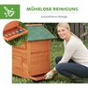 Chicken Coop Chicken House Made Of Wood With Nesting Box 2 Perches Ramp Window Waterproof Roof 113.5x67.5x95.5cm Orange
