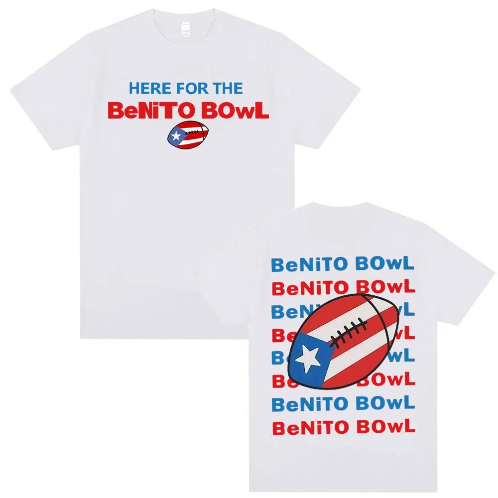 Футболка Benito Bowl, Футболка Bad Rabbit Super Bowl 2026 Tour, Модная уличная одежда в стиле хип-хоп Харадзюку для мужчин и женщин