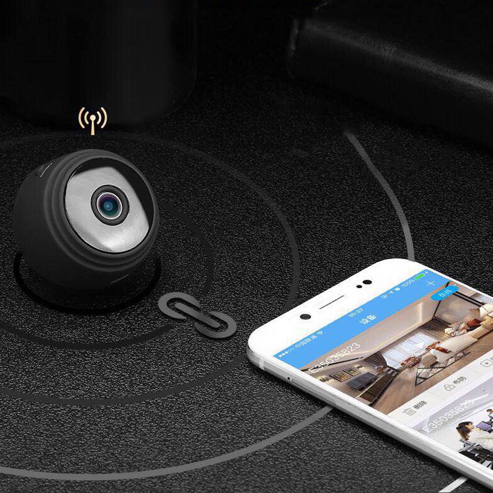 Mini WIFI Camera Outdoor Portable Metal Cameras Light Weight Night Vision 1080P Loop Recording Cam with Holder