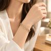 Glossy Stainless Steel Chain Bracelet Gold Plated Women's Jewelry O-Ring Bracelet  Women Men