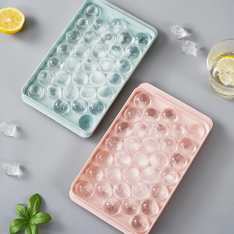 Round Ball Ice Grid Plastic Ice Cube Mould Refrigerator Ice Hockey Mould Ice Box Round Ice Mould Ice Box