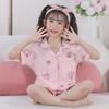 Пижамные комплекты Cross-border Summer Cloud Cotton Cartoon для девочек — топы с короткими рукавами и шорты для детей среднего и старшего возраста.