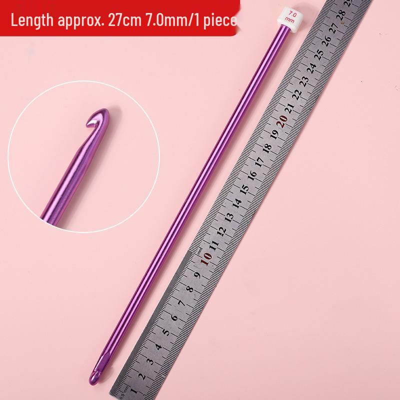 Набор афганских крючков для вязания: Длинные алюминиевые крючки ручной работы и цветная пряжа для проектов вязания своими руками