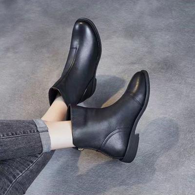 Модные женские ботильоны на молнии, легкие, в британском стиле, однотонные, дизайнерские, роскошные, в стиле Y2k, осенние, готические, из ПУ, женские короткие туфли