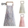 Кухонный фартук одного размера, большой карман, прочный женский кухонный фартук с цветочным принтом, ручной кухонный фартук