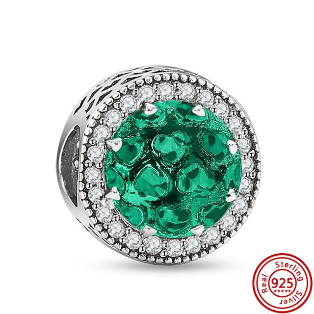 Красочные муранские стеклянные бусины с цветком в виде сердца, пузырьков и листьев, очаровательные браслеты, ювелирные изделия из 100% стерлингового серебра 925 пробы