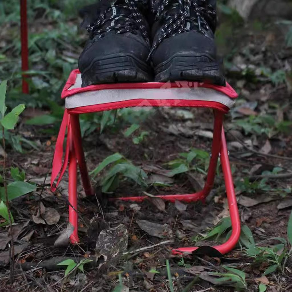 Portable Folding Stool for Outdoor Camping Fishing Train Trip with Lightweight Aluminum Alloy Frame