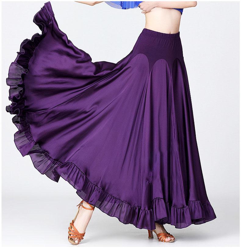 National Standard Dance Dress Modern Social Large Swing Half Length Skirt New Stage Competition Dress Waltz Large Swing Skirt