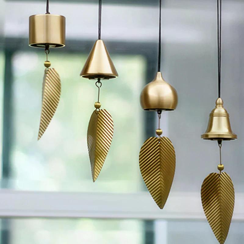 Японские колокольчики ветра Медные колокольчики ветра Уличные Двор Сад Подвесные украшения Музыка ветра Украшение для дома Ландшафтный колокольчик Звук