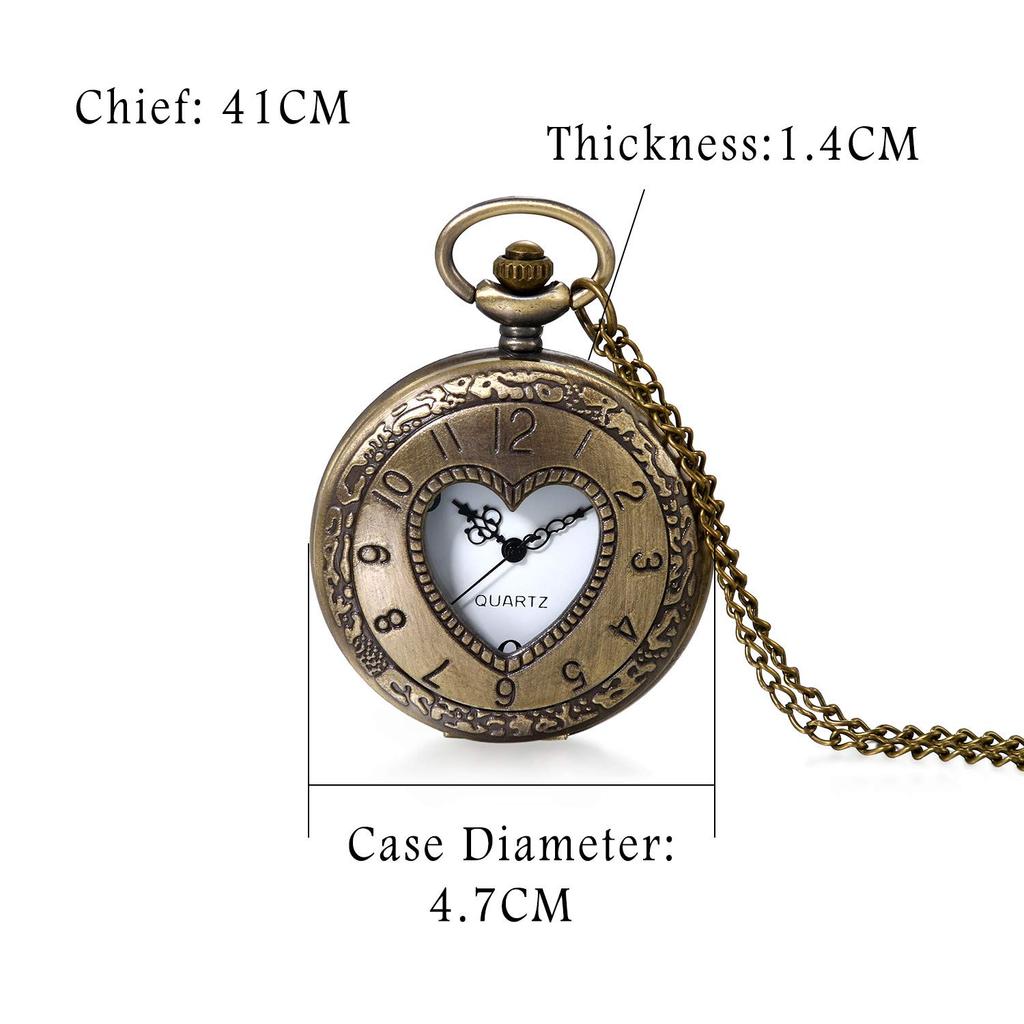 Карманные часы JewelryWe, подвеска в виде скелета в форме сердца, старинный стиль, ретро, карманные часы, подвеска, ожерелье, часы, подходит для мужчин и женщин, джентльменов, косплея