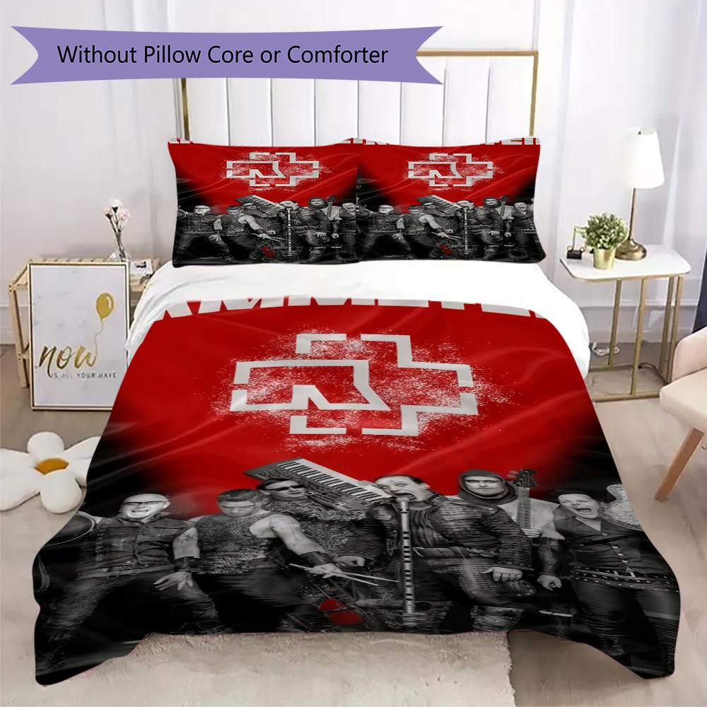 Rammstein German Industrial Metal Band Bedding Without Core 1 Duvet Cover 2 Pillowcase Without Core Soft And Comfortable