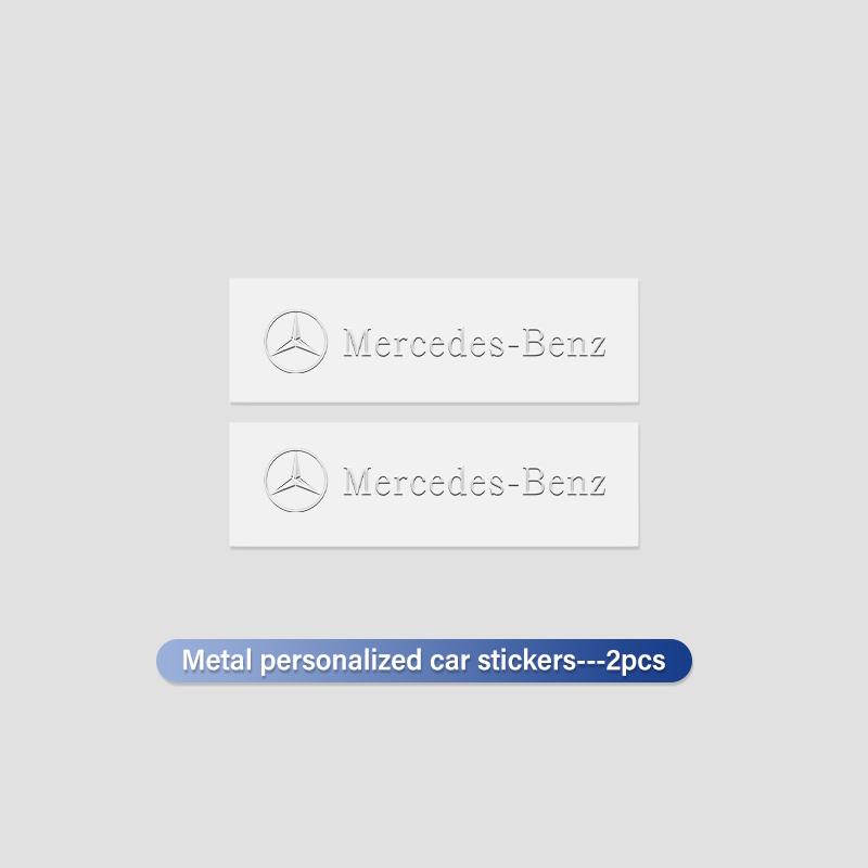 CQS1 For Mercedes Benz 3D Metal Car Emblem Logo Decorative Stickers Badge Decal Interior Styling W211 W124 W176 W177 C180 C200 C260