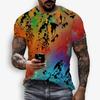 New 3d Printed Summer Simple Retro Men'S T-Shirt Trend Street Personality Tough Guy Sports Short Sleeve O Neck Loose Quality Top