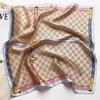 100% Natural Silk Scarf Women Luxury Brand Bandana Foulard Femme Soft Kerchief Hijab Square Neckerchief Wraps 20.86Inch