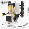 MOOXI Аниме Серия Фигурки Скибиди Туалет Оператор Битва Робот Строительные Блоки Модель MOC Кирпичики Сделай Сам Монтессори Игрушки Детские Подарки