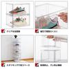 Hachibanya Clear Shoe Box, Transparent Sneaker Box, Sneaker Storage Box, Shoe Case, Shoe Box, Shelf Storage Case (Set of 2 Clear)