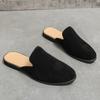 Fashion New Arrival Men Suede Leather Half Slippers Driving Shoes Male Casual Mules Moccasins Breathable Loafers Zapatos Hombre