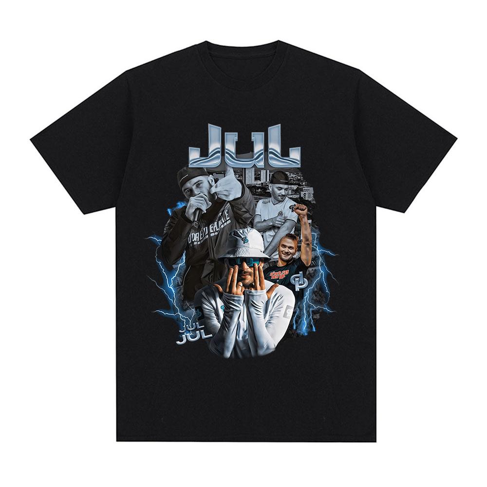 2027 Cool French Rapper Jul Graphic T Shirt Unisex WoUnisex Clothing Hip Hop Fashion T-shirt Casual Cotton Short Sleeve T-shirts Tops