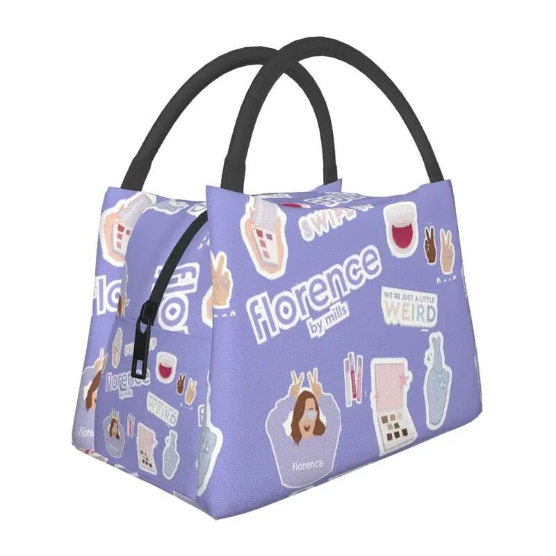 Пользовательские помады Florence By Mills Lunch Bag Женщины Cooler Теплый изолированный Lunch Box для пикника Кемпинга Работа Путешествия