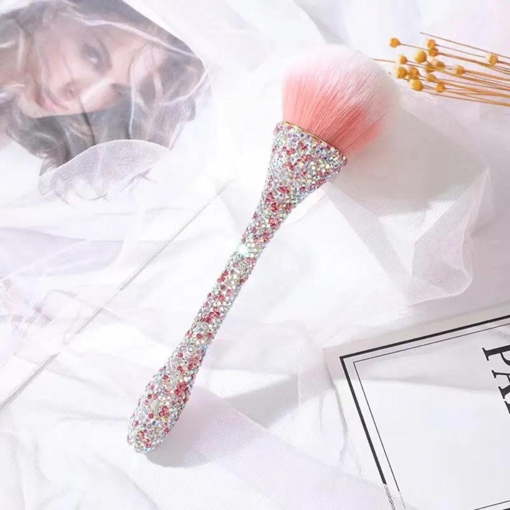 Artificial Fiber Loose Powder Brush Soft Bristles Blush Brush Professional Make Up Brush