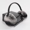 New Style Women 100% Natural Real Rex Rabbit Fur Earmuffs Winter Fashion Girls Rex Rabbit Fur Earmuff Russian Plush Fur Earflap