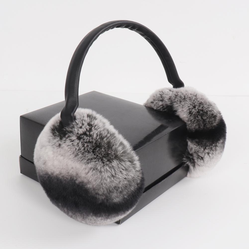 New Style Women 100% Natural Real Rex Rabbit Fur Earmuffs Winter Fashion Girls Rex Rabbit Fur Earmuff Russian Plush Fur Earflap