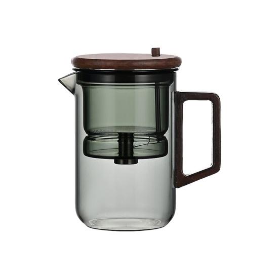 550/750 мл чайник с заварником деревянная ручка чайник из боросиликатного стекла чайник с разделением воды