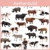 Educational Toy Animal Model Simulation Farm Animal Figures Kid's Gift Plastic Material Cow Category 14x8cm Size