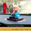 Solar Monk Head-Shaking Car Ornament - TikTok Influencer Interior Decoration