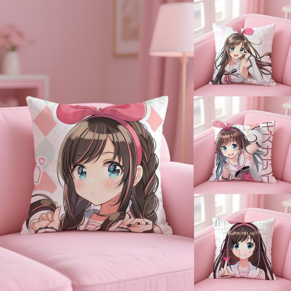 K-Kizunaai V-Vsinger Наволочка Мягкий Короткий Плюш Двусторонний Принт Декор Дома Машинная Стирка Наволочка Подарок