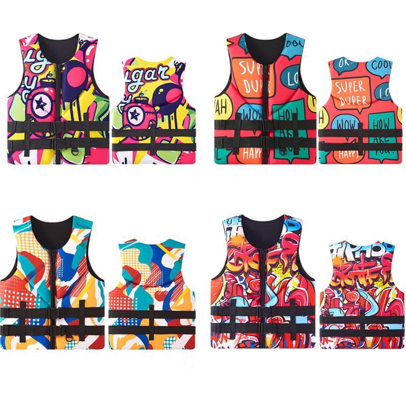 2025 Неопреновый спасательный жилет для занятий водными видами спорта на открытом воздухе, жилет для рыбалки, плавания, серфинга, дрифтинга, каякинга, плавучий, безопасный