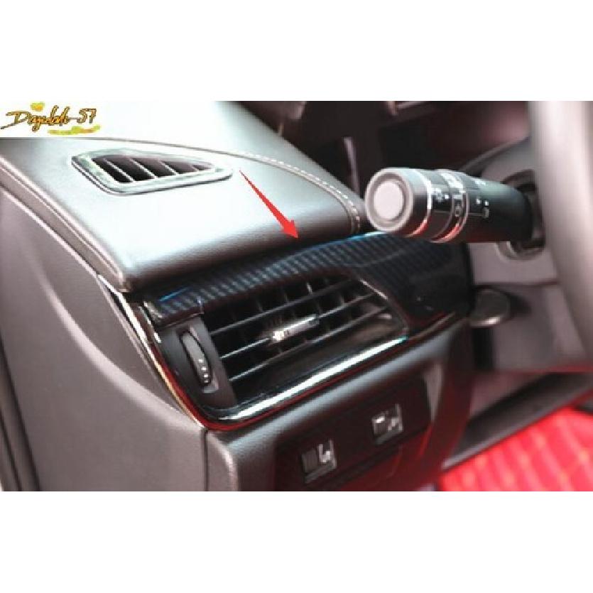 Carbon Fiber Central Console Dashboard Strip Trim Fit For Cadillac ATS 2013-