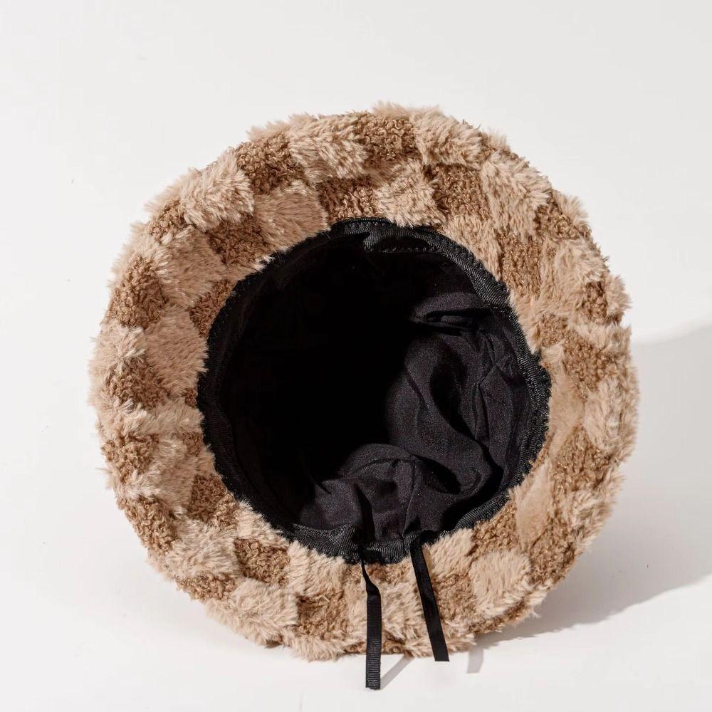Регулируемая женская панама из искусственного меха ягненка, шляпа рыбака, плюшевая шляпа-ведро, для активного отдыха