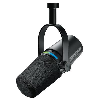 Shure MV7i Умный микрофон - USB-C и XLR микрофон для подкастинга, музыки и стриминга, Встроенный аудиоинтерфейс, Режим автоматического уровня, Расширенный DSP, Полностью металлический