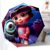1 шт. Прочный Автоматический Зонт с 8 Спицами, Зонт Moana And Stitch Океанский Пастельный Цветочный, Цифровая Печать, Складной Зонт для Использования на Ходу на Открытом Воздухе
