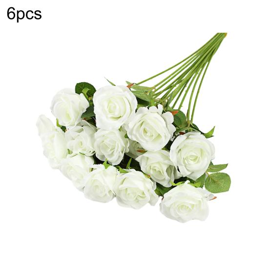 Искусственный цветок розы Реалистичная роза на длинном стебле Букет из искусственных шелковых роз на День святого Валентина Для дома Свадьбы Вечеринки Центральная композиция Цветочная композиция