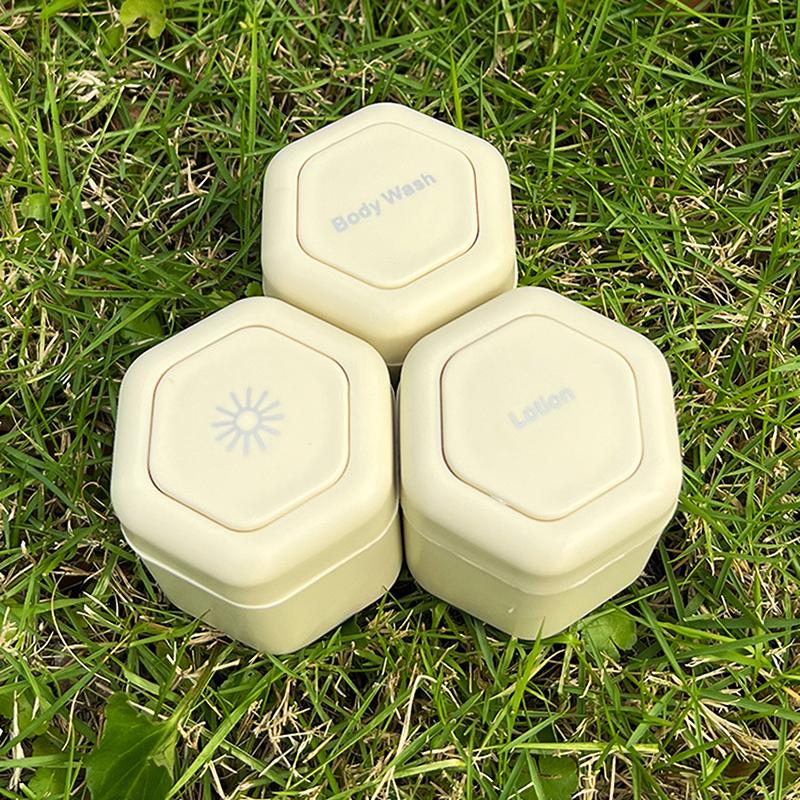 3 шт. Портативный магнитный дозатор для косметики, дорожный контейнер для хранения, магнитный штабелируемый флакон-дозатор для крема для лица, солнцезащитного крема, органайзер