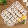 Food Storage Containers with Lids , Freezer & Microwave Safe, for Dumplings, Meats, Fruits & Vegetables Dumpling Storage Box