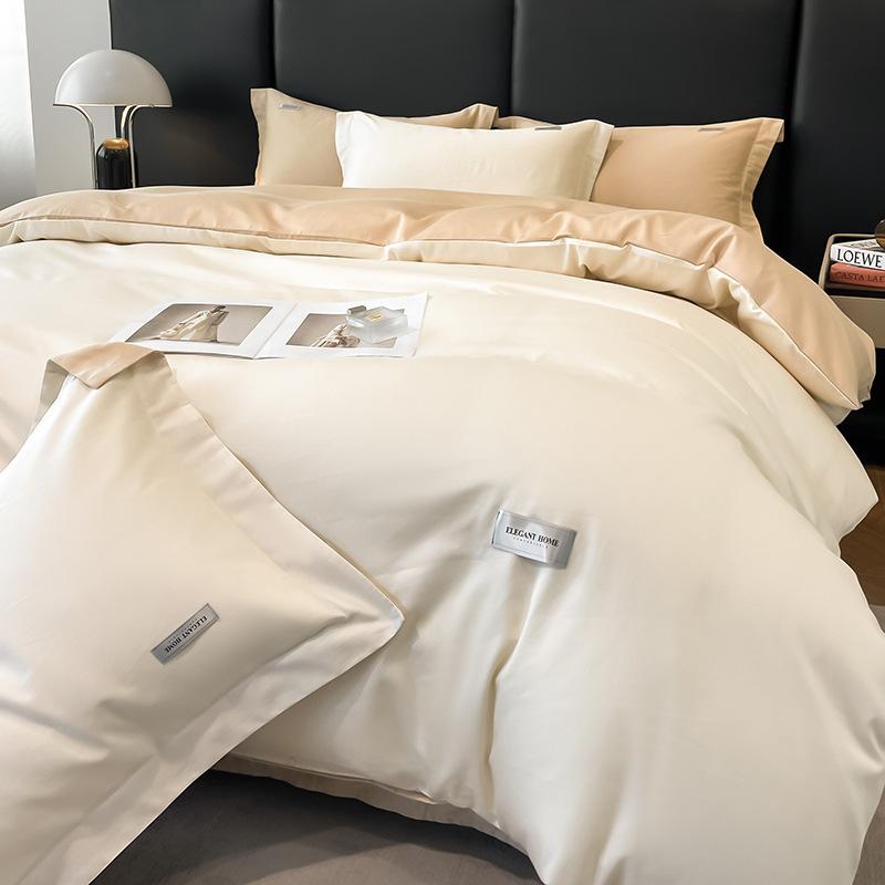 Long-staple Cotton 120 Count Four-piece Set of Pure Cotton Bed Sheets and Duvet Covers, High-end Fitted Sheets, Bed Duvet Covers