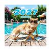 Decorative Office Calendar 2027 Wall Calendar, Monthly Planner with Metal Twin-Wire Binding for Professional Supplies Easy Page Turning And