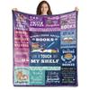 Book Printing Flannel Blanket Library Pattern Blanket Sofa Bedroom Nap Blanket Production Source